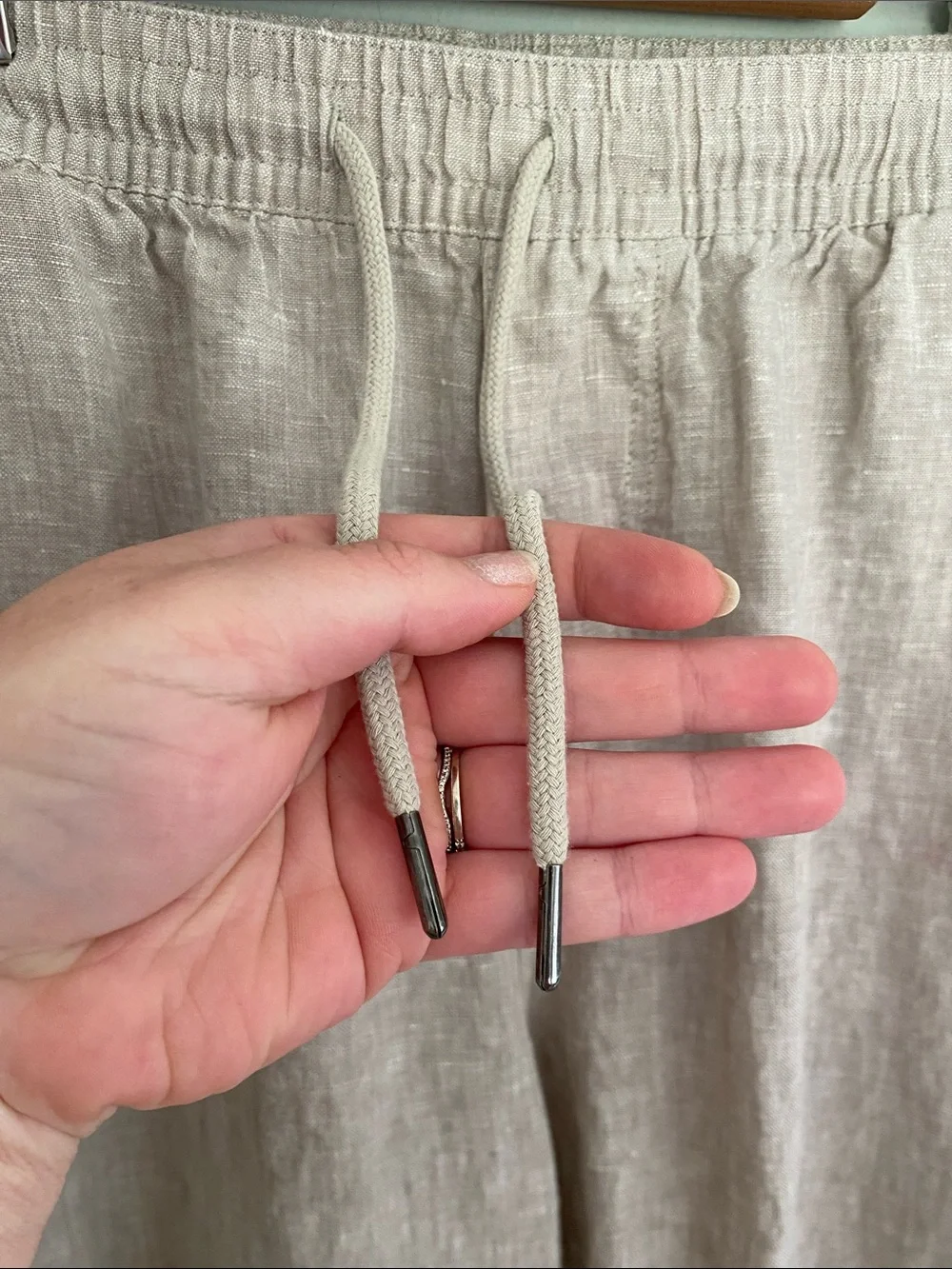 Quince Men’s 100% European Linen Drawstring Beach Pants in Flax Size XL